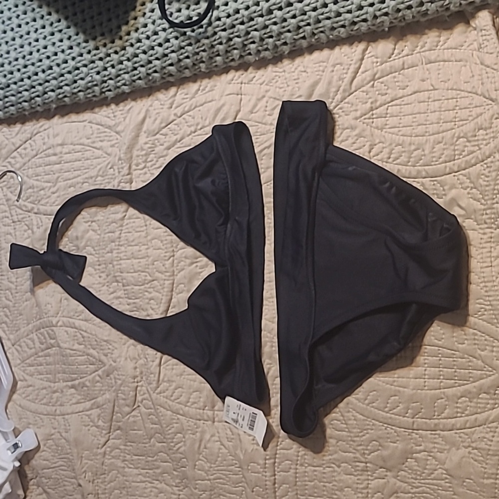 NWT J. Crew black bikini M